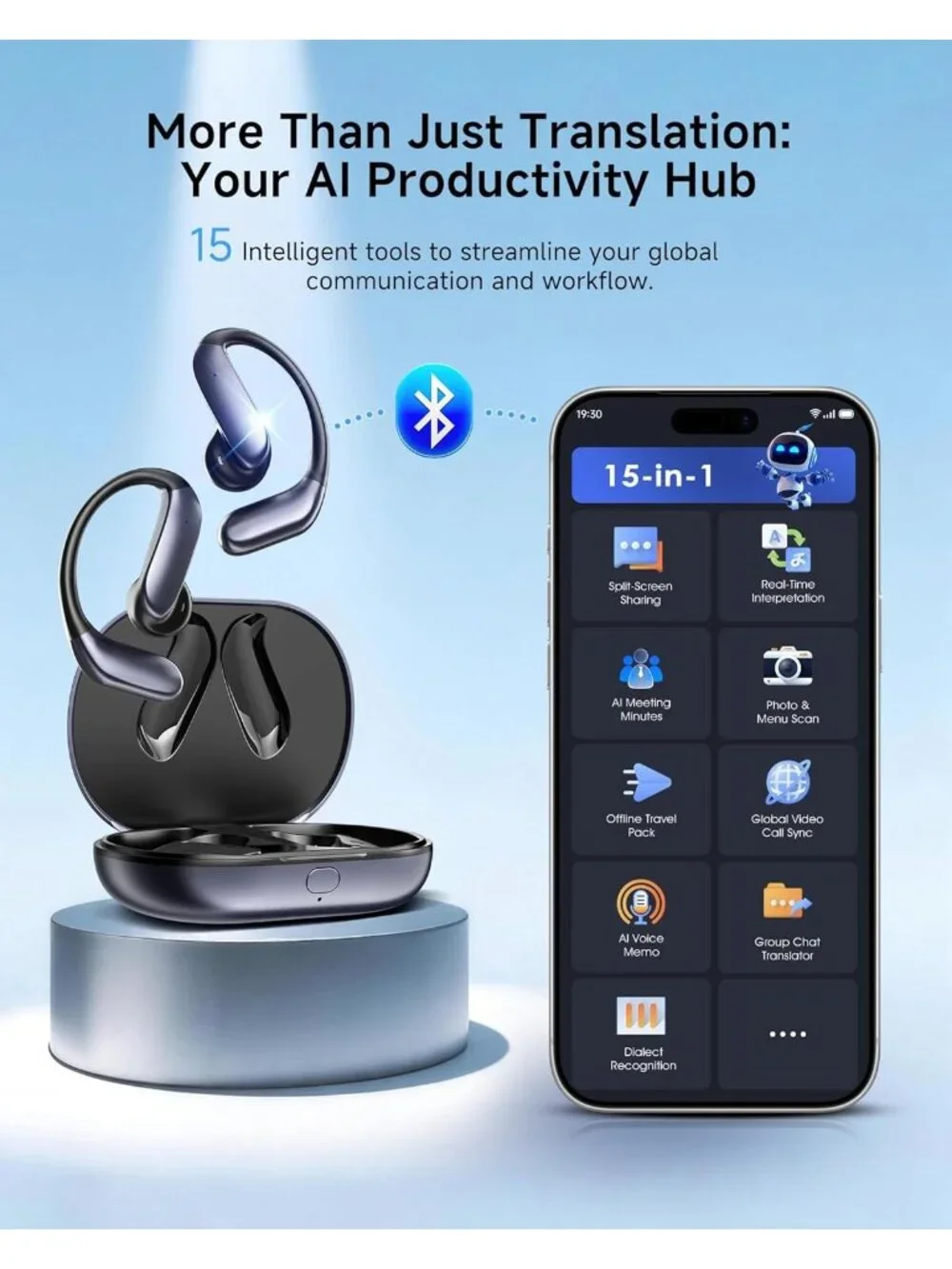 AI Translation Earbuds: 170 Languages & Real-Time Translator Bluetooth 6.0 & ENC